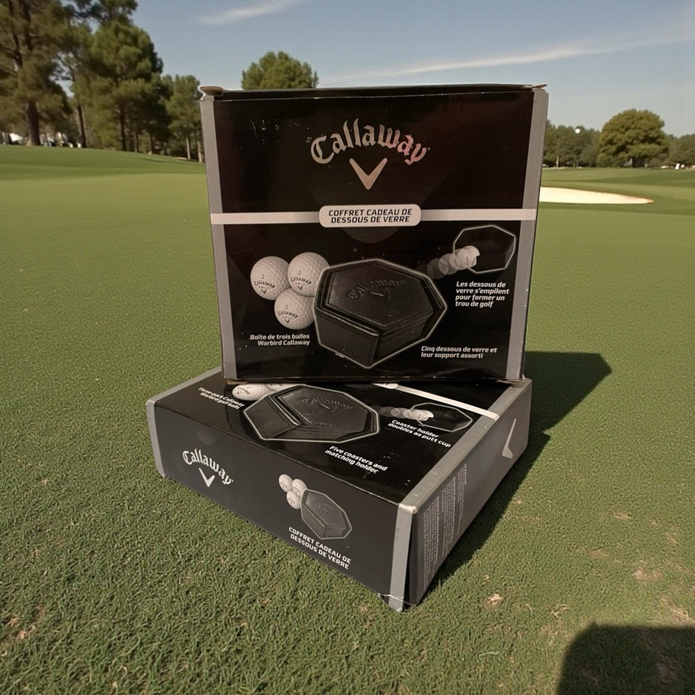 Callaway Black and Gray Coaster Set